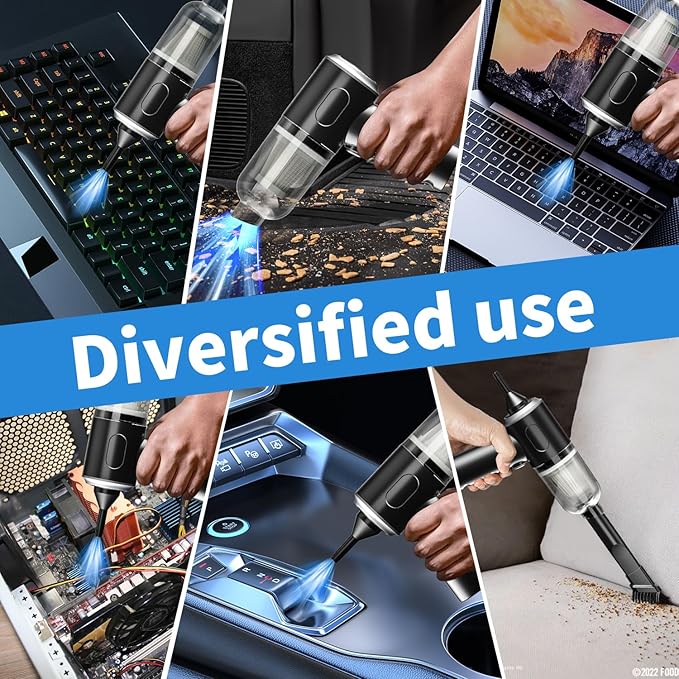 IFTHFOUR Compressed Air Duster-Vacuum Keyboard Cleaner-Air Blower 3-in-1-Electric Air Dusters-Replace Compressed Air Cans for PC,Computer Keyboard,Car Dusterpc Cleaning