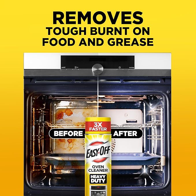 Easy-Off Heavy Duty Oven Cleaner Foam, Removes Grease & Burned-On Food, For Ovens, Grill Grates & More 14.5oz
