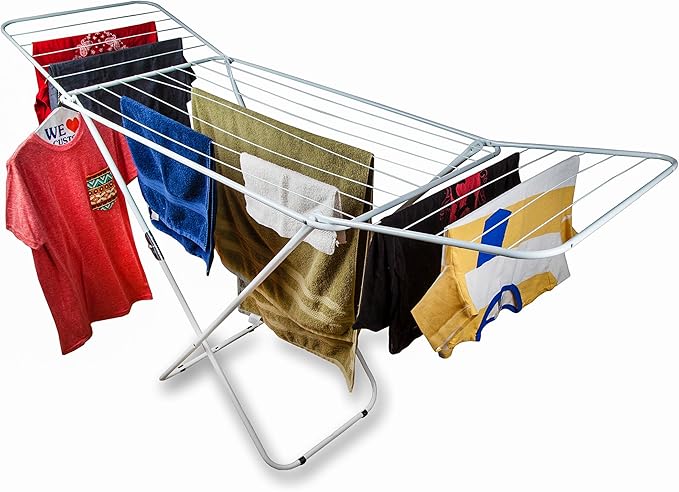 Home Intuition Foldable Clothes Drying Rack Dryer (White)