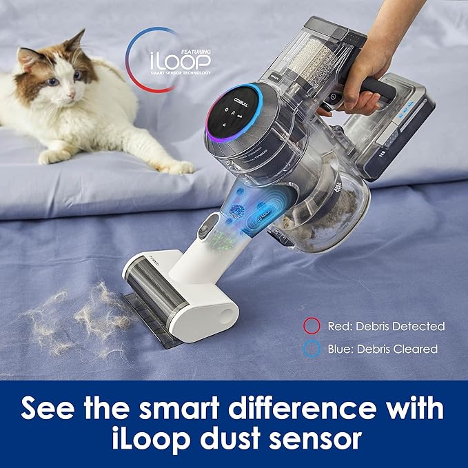Tineco Pure ONE S11 Smart Cordless Stick Vacuum Cleaner, Strong Suction Handheld Vacuum for Hard Floors, Cars & Pet Hair, Lightweight Deep Cleaning