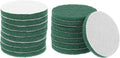 HARFINGTON 16pcs Scrubber Scouring Pads 180 Grits 4 Inch Drill Power Brush Hoop and Loop Surface Conditioning Disc Drill Scuffing Disc Scrub Pads for Home Kitchen Cleaning, Green