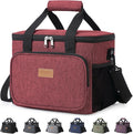 Lifewit Large Lunch Bag, Insulated Lunch Box, Soft Cooler Cooling Tote for Adult Men Women, Burgundy 24-Can (15L)