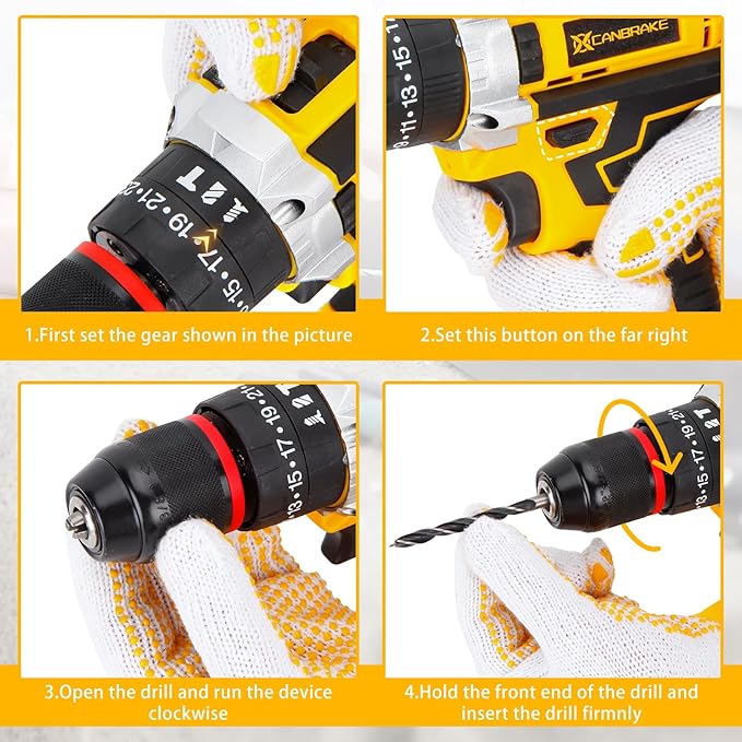 21V Tool Kit with Drill, 120PCS 21V Cordless Drill Set with 3/8" Keyless Chuck of Metal & 25+3 Clutch with Impact, 2 x 2.0Ah Battery & Fast Charger, Max Torque 45Nm, 2-Variable Speed