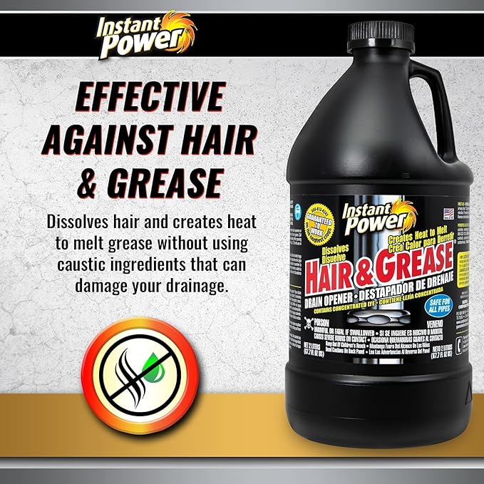 SCOTCH Corporation 1970 Hair & Grease Drain Opener A Non-Acid Formulation, 2 L