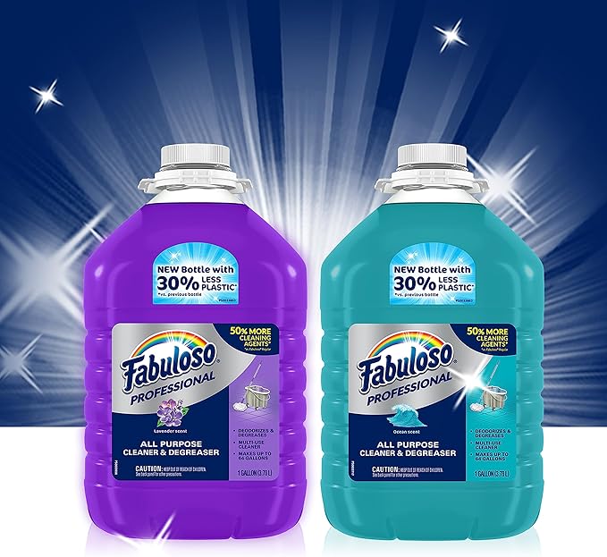Fabuloso Professional All Purpose Cleaner & Degreaser - Lavender, 1 Gallon (Pack of 2)
