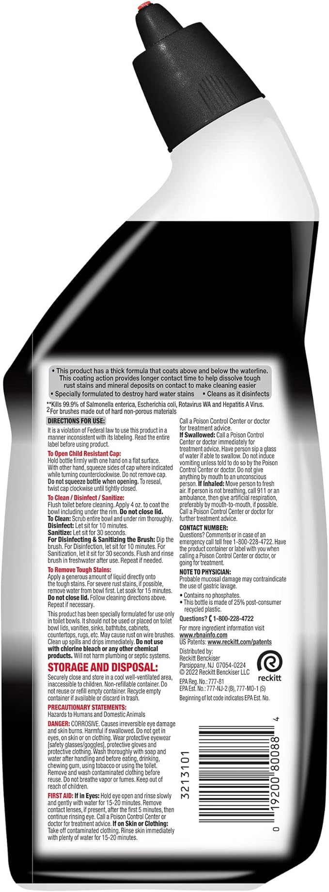 Lysol Lime & Rust Remover Toilet Bowl Cleaner, 48oz (2X24oz), 10X Cleaning Power