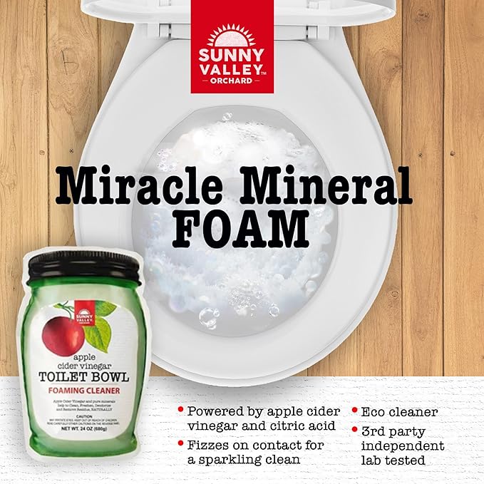 Apple Cider Vinegar Foaming Toilet Bowl Cleaner (2 Pack)