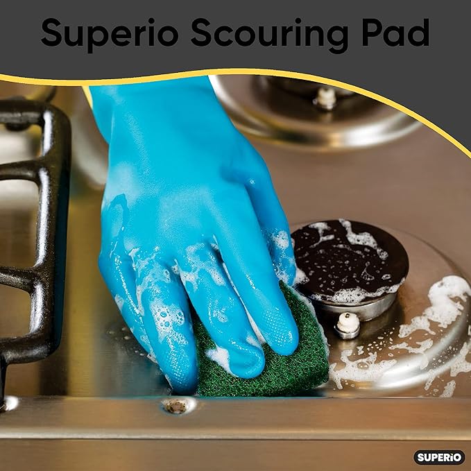 Heavy Duty scouring Pads Non-Scratching Scrubber, Non-Scratch Cleaning Scrub Pads, Eco-Friendly Reusable Kitchen Scrubbing Pad, Great for Non-Stick Cookware