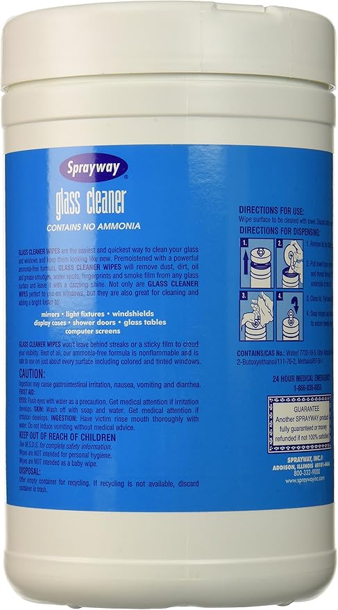 Glass Cleaner Wipes (10" x 12", 40 wipes)