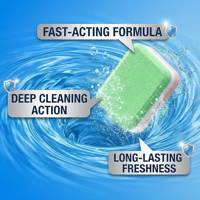 EEMANI Washing Machine Cleaner Tablets 24 Pack – Deep Cleaning for HE Front & Top Load Washer, 20g Tablets, Freshener for Drum & Tub – 1 Year Supply