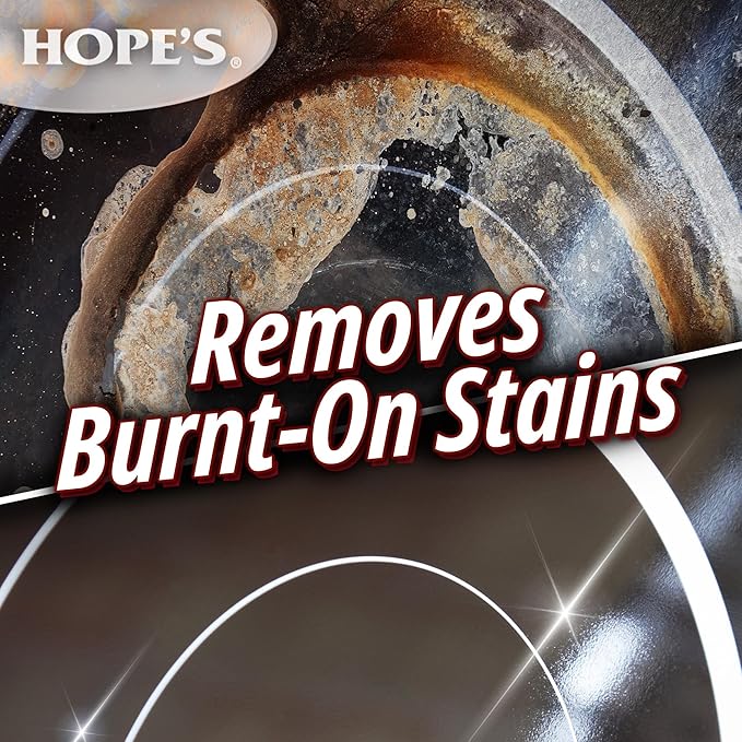 HOPE'S Perfect Cooktop Glass and Ceramic Cooktop and Stove Top Cleaner, Fast Acting and Removes Burnt on Stains from Glass Ceramic Smooth Top Ranges with its No Rinse Formula, 10.6 Oz, Pack of 3