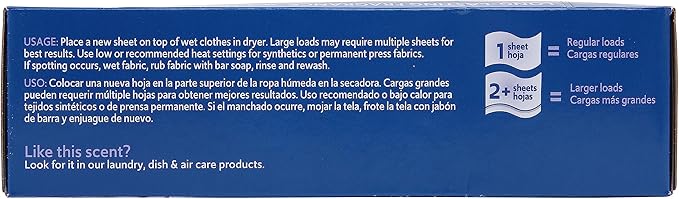 Clorox Fraganzia Fabric Softener Dryer Sheets, Wrinkle Reducing and Anti Static Laundry Dryer Sheets for Great Smelling Clothes, Softens Fabrics, Lavender with Eucalyptus Scent, 80 Count