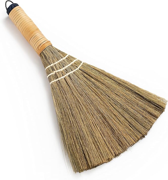 Set of 2 Brooms for Kid 12.6 inch- Vietnamese Natural Straw Soft Broom - Small Broom