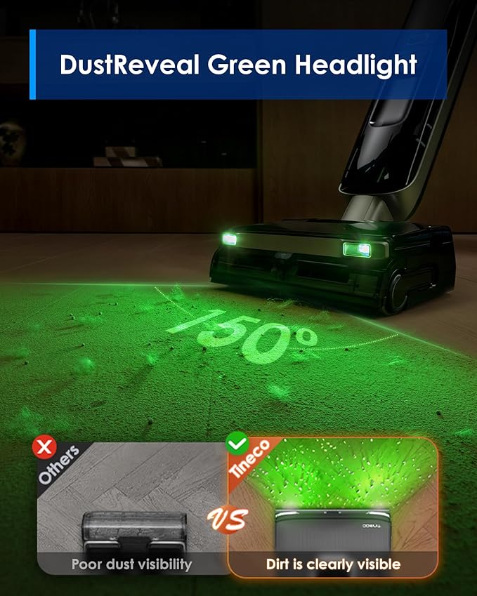 Tineco Floor ONE S9 Master Wet Dry Vacuum Cleaner, ThermoBlast Tech & Hot Water Vacuum Mop, 23kPa Suction, 65 Min Runtime, 185°F Flashdry, 3.9inch Ultra-Slim Stretch Mop