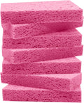 Large Cellulose Sponges, Kitchen Sponge for Dish, Thick Heavy Duty Scrub Pads, Non-Scratch Scrubber for Household/Cookware/Bathroom/Office/Boat 5.5" x 3" x 1" (7 Pack) Pink