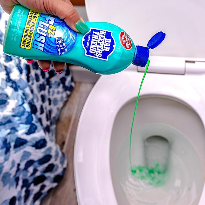 Bar Keepers Friend MORE Spray + Foam Multipurpose Cleaner (25.4 oz) for Shower, Tile, Rust Stains, Hard Water, Soap Scum & EZ-Flush Toilet Bowl Flushing Aid (12 oz) to Help Prevent Clogged Toilets