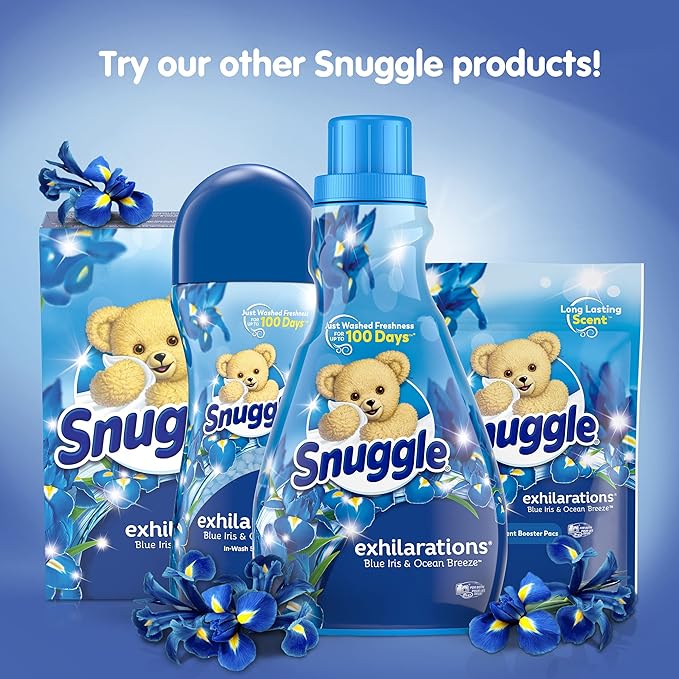 Snuggle Exhilarations in Wash Laundry Scent Booster Pacs, Blue Iris & Ocean Breeze, 56 Count