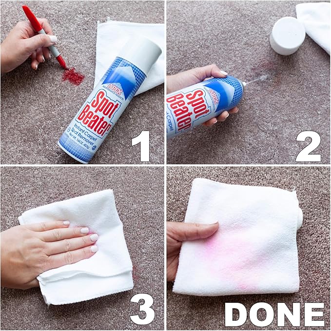 Instant Carpet Spot Remover for Fresh, Old & Stubborn Stains Such as Oil, Grease, Ink, Lipstick, Coffee, Pet Stains & More, 16 Oz, Pack of 3