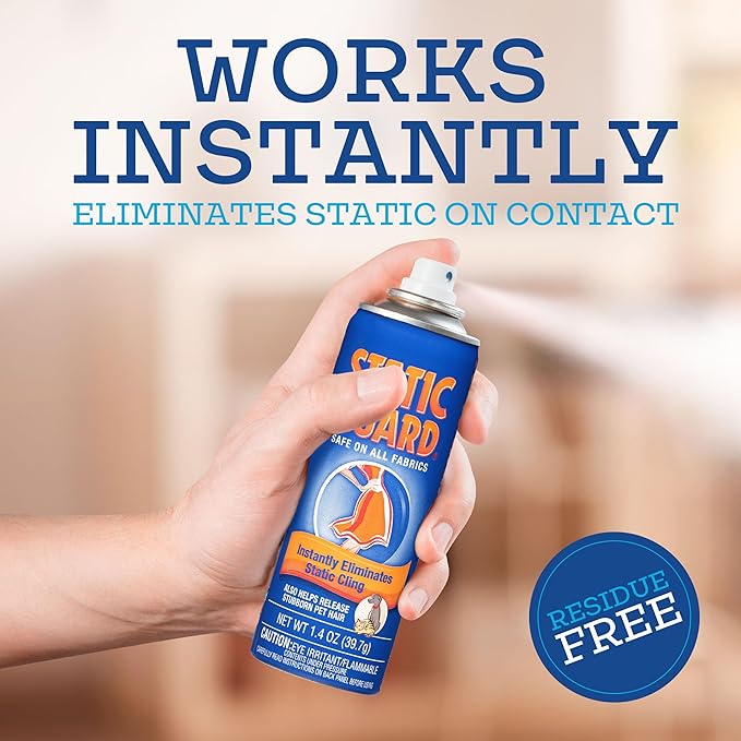 Static Guard Fabric Spray, Original Scent, Small Travel Size, 1.4 Ounce Can