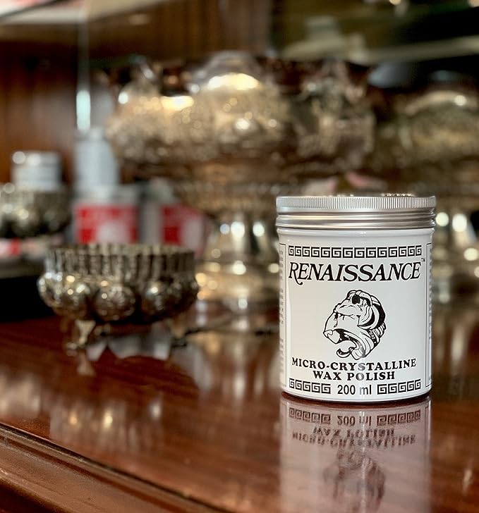 R e n a i s s a n c e Wax Polish & Pre Lim Surface Cleaner Set - 65ml Jewelry Cleaner Restoration of Silver Gold Brass Copper-Metal Polish & Car Polish Microcrystalline Wax, Polishing Compound & Ebook