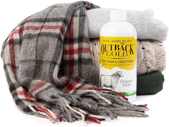 Outback Gold Wool Wash Original Scent and Fabric Refresher and Deodorizer Spray Scented with Lavender and Vanilla Essential Oils