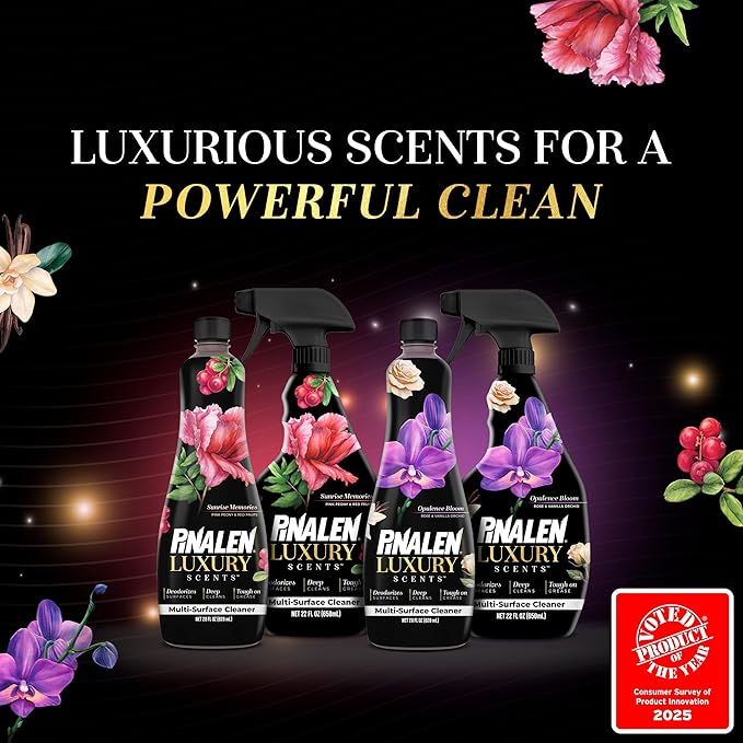 PINALEN Luxury Scent Liquid Multipurpose Cleaner - Sunrise Memories - 28 fl oz - All Purpose Cleaner for Kitchen, Bathroom & Surfaces