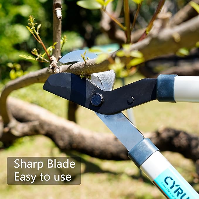 CYRUS Garden Loppers for Tree Trimming, 28” Heavy Duty Tree Branch Cutter with 1¾ inch Chops Thick Carbon Steel Sharp Blade,Garden Tool-Anvil Bypass Lopper with Ergonomical Non-Slip Handle
