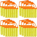Maxdot 12 Pcs Blind Cleaner Duster Tool, 7 Finger Dusting Cleaner Tool, Handheld Blind Dusters for Cleaning, Washable Mini Brush for Air Conditioner Wood Blinds Window Dust Dirt, Yellow