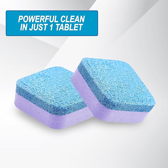 Air Jungles Washing Machine Cleaner Tablets 24 Count, Lavender Scent, Deep Cleaning Laundry Washer Drum and Tub, Compatible with Front and Top Load Washer, 12 Month Supply