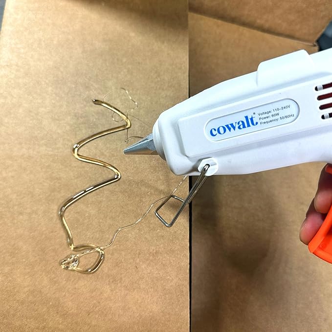 60W Professional Hot Glue Gun Kit - Full Size, Fast Heating, Heavy Duty Silicone Glue Gun with Sticks for Crafts, DIY, Home Repairs White