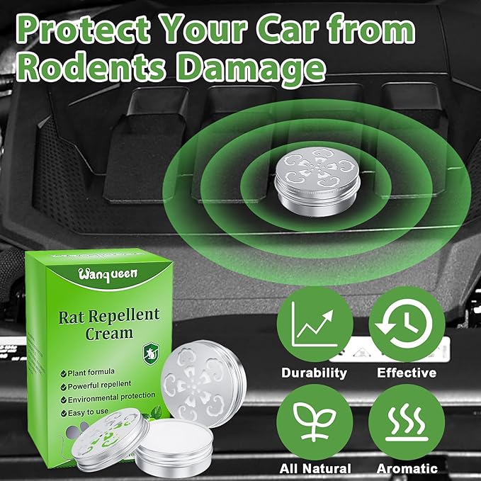 6 Packs Mouse Repellent for Car Engines, Peppermint Oil to Repel Mice and Rats, Keeps Rodents Out of The Car Rat Repellent for House Mice Outdoors