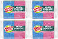 Scotch-Brite Multi-Purpose Kitchen Sponges, 16 Total (4 Packs of 4), Highly Absorbent Non-Scratch Dish Sponges, Plant-Based Fibers, Dishwasher-Safe, America’s #1 Sponge Brand