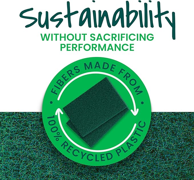 Scotch-Brite Heavy Duty Scouring Pad, Durable and Long-Lasting Dish Scrubber for Kitchen + Outdoor, 30 Scrub Pads for Uncoated Pots and Pans, Cast Iron Cooktops, Grill Grates, Oven Racks, and BBQ