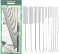 12 PCS Straw Cleaner Brush kit with 2mm-25mm /6.5-10 INCH for Tube and Pipe.Tumbler, Sippy Cup, Bottle with Straw,Hummingbird feeders and Drinking Straw, Brushes for Cleaning Tanks