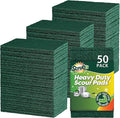 SCRUBIT Scouring Pads - Heavy Duty Scrub Pads for Cleaning Dishes - Non-Scratch - Reusable - Green (50, Green)