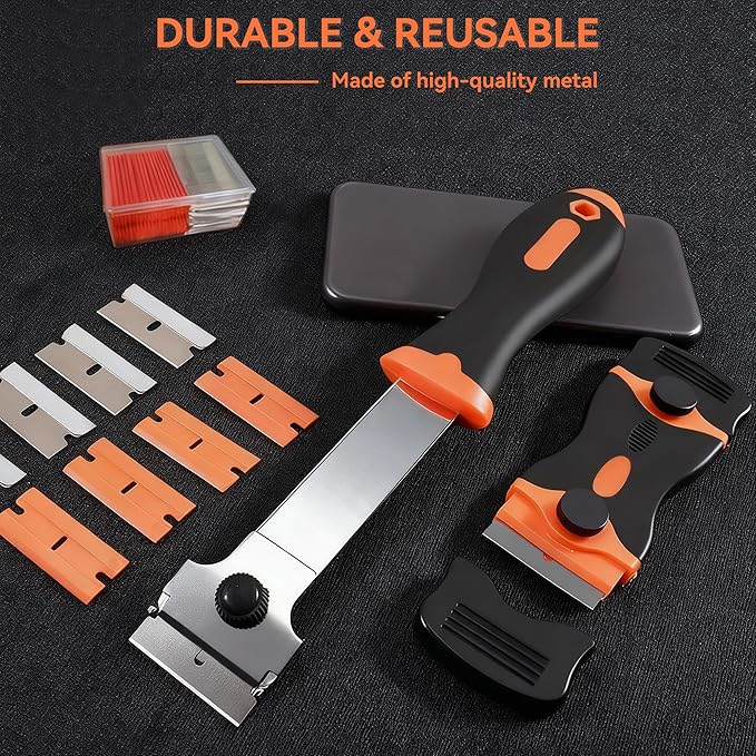 Heavy Duty Oven Cleaner Tools Kit | Professional Oven Cleaning Accessories with Crevice Brush, Razor Scraper & Pumice Stone | Deep Clean Electric Ovens&Stovetops for Home Kitchen Maintenance