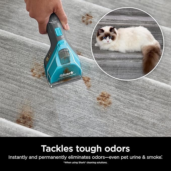 Shark CarpetXpert Deep Clean Pro Formula for All Shark Upright & Portable Carpet Cleaners, Formulated for all Carpets, Upholstery & Area Rugs, Eliminates Tough Pet Messes and Odors, 48oz, EXCM48