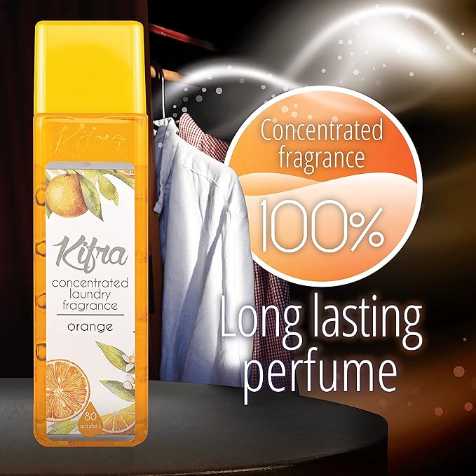 KIFRA ORANGE Concentrated Laundry Fragrance 6.76 Fl Oz 200ml 80 Washing Cycles