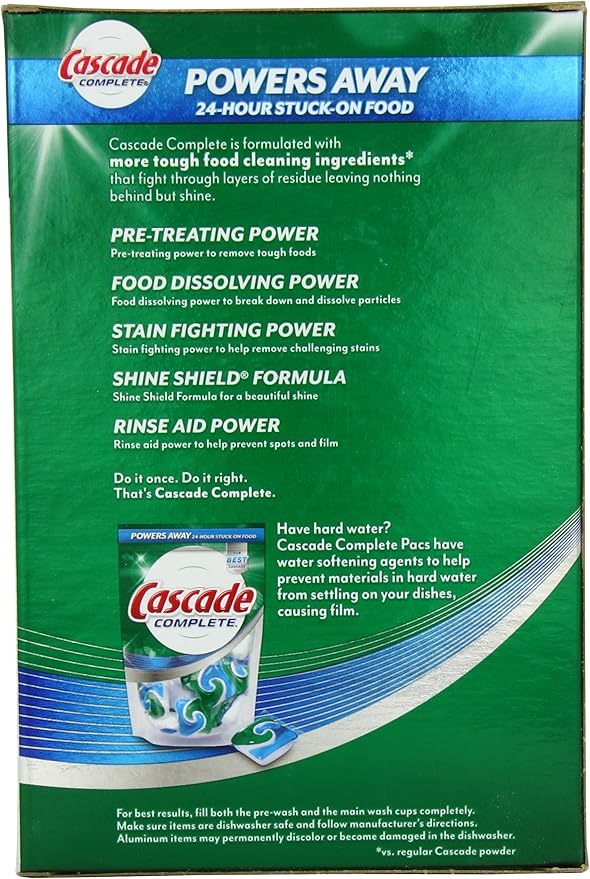 Cascade Complete, Powder Dishwasher Detergent, Fresh Scent 90 Oz (Pack of 1)