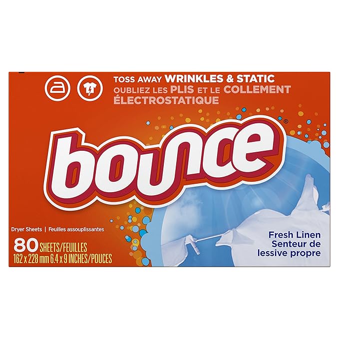 Bounce Fabric Softener Dryer Sheets Fresh Linen, 80 Count