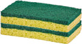 Scrubee Heavy Duty Scrub Sponge with Scouring Pad, Kitchen Dishwashing, Sink, Pot, and Frying Pan Cellulose Scrubber Sponge Non-Scratch, by Superio, 2-Pack (4.5" Sponge)