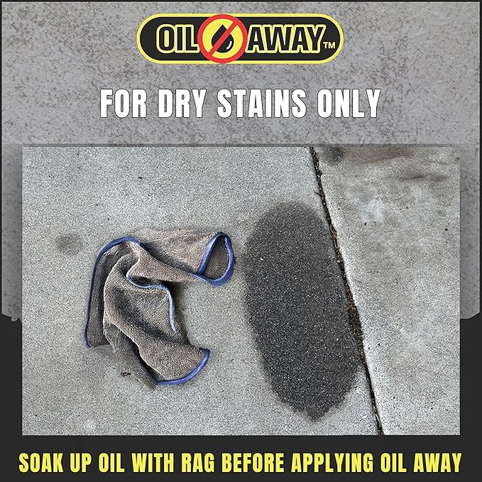 Oil Stain Fighter 10oz Driveway Size | for Embedded, Dry Oil Stains | No Rinse Concrete Cleaner for Driveways and Patios | Safe for Pets and Environment