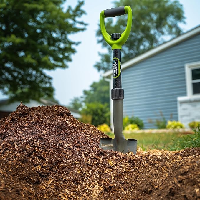 Earthwise 26.5 Inch Carbon Steel D-Handle Compact Collapsible Trenching Mini-Shovel