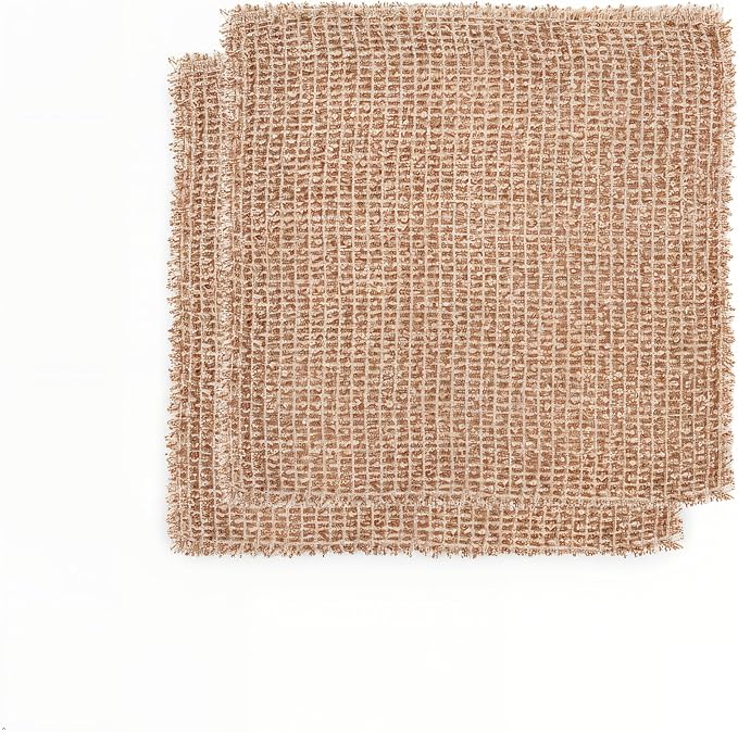 Redecker Large Copper Cleaning Cloth – 2 Pack – Woven Copper Scrubber for Pots Pans Sinks and Stainless Steel – Removes Burnt Food Residue – 10 x 10 in – Made in Netherlands