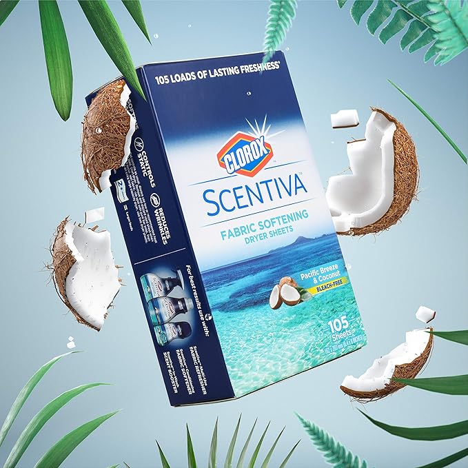 Clorox Scentiva Laundry Care | Dryer Sheets, Fabric Softener, Scent Booster Beads and Fabric Refresher Spray in Multiple Scents