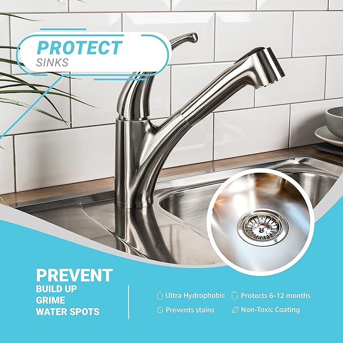 Lifeproof 2-Pack Ceramic Coating Spray Kit - Shine, Seal & Protect Kitchen & Bath Surfaces, Repels Stains & Grime