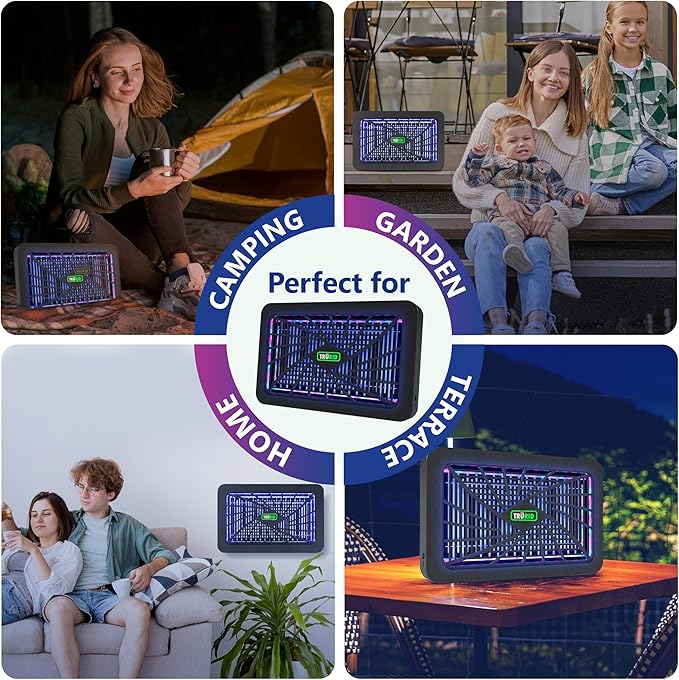 Bug Zapper Indoor, Electric Mosquito Zapper, Fly Traps (UV-A LED), Indoor Mosquito Killer, Effective Fly Zapper for Homes, Offices, and Patios