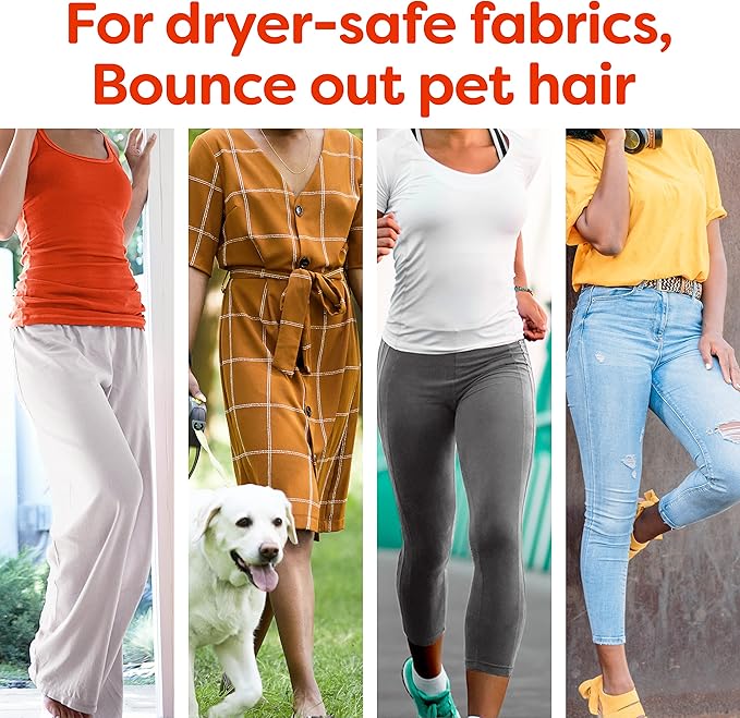 Bounce Pet Hair and Lint Guard Mega Dryer Sheets with 3X Pet Hair Fighters, Fresh Scent, 130 Count