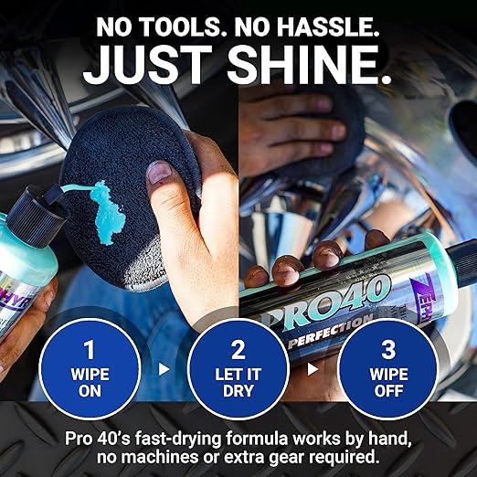 Zephyr - Pro 40 Perfection Liquid Metal Polish - Stainless Steel & Aluminum Polish for Big Rigs, Semi Trucks, Fuel Tanks, & More - 32 oz