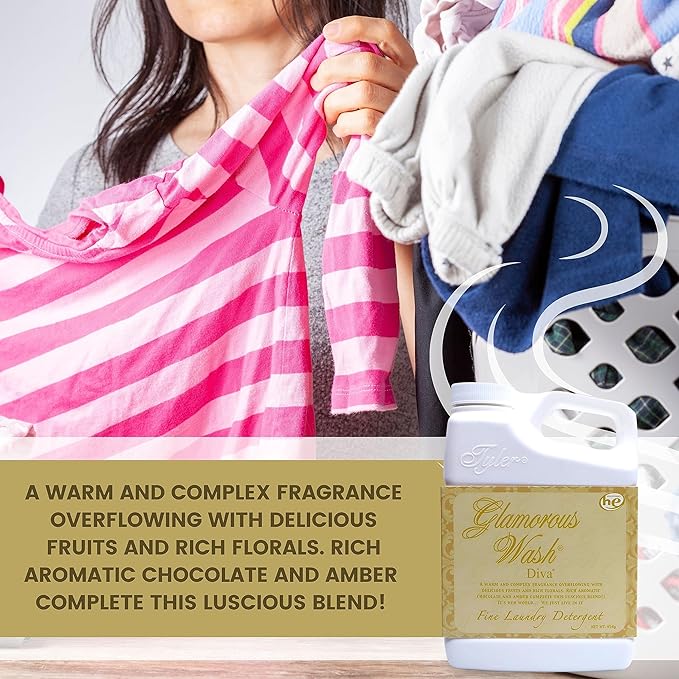 Worldwide Nutrition Bundle Compatible with Tyler Glamorous Wash Diva Laundry Liquid Detergent - Hand and Machine Washable Diva Laundry Detergent - 16 oz, 454-grams Detergent with Keychain